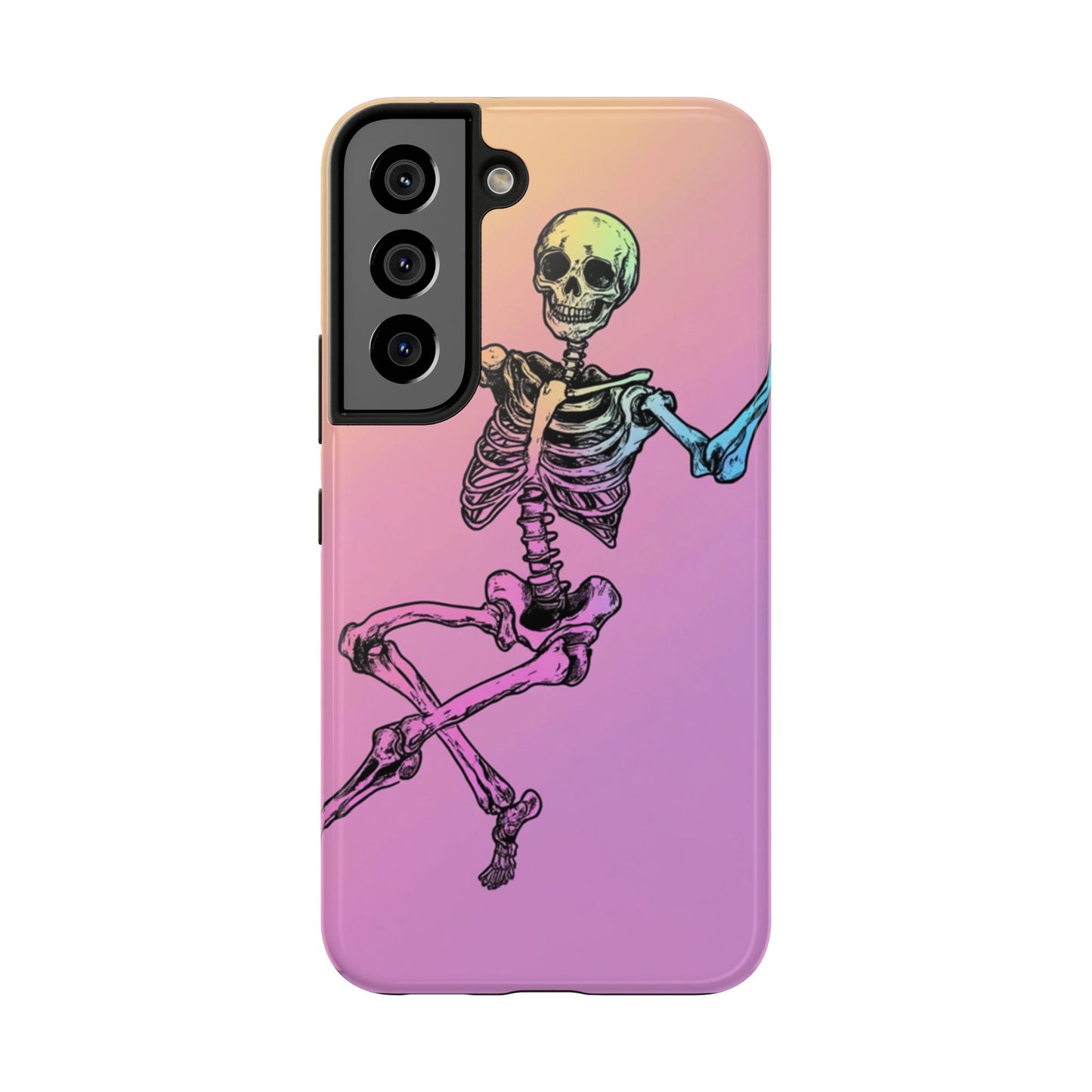 Good Vibes Only Skeleton - Hard Shell Phone Case - Tough Phone Cases - iPhone 16, iPhone 15, iPhone Pro, Samsung Galaxy S24, S23, S22