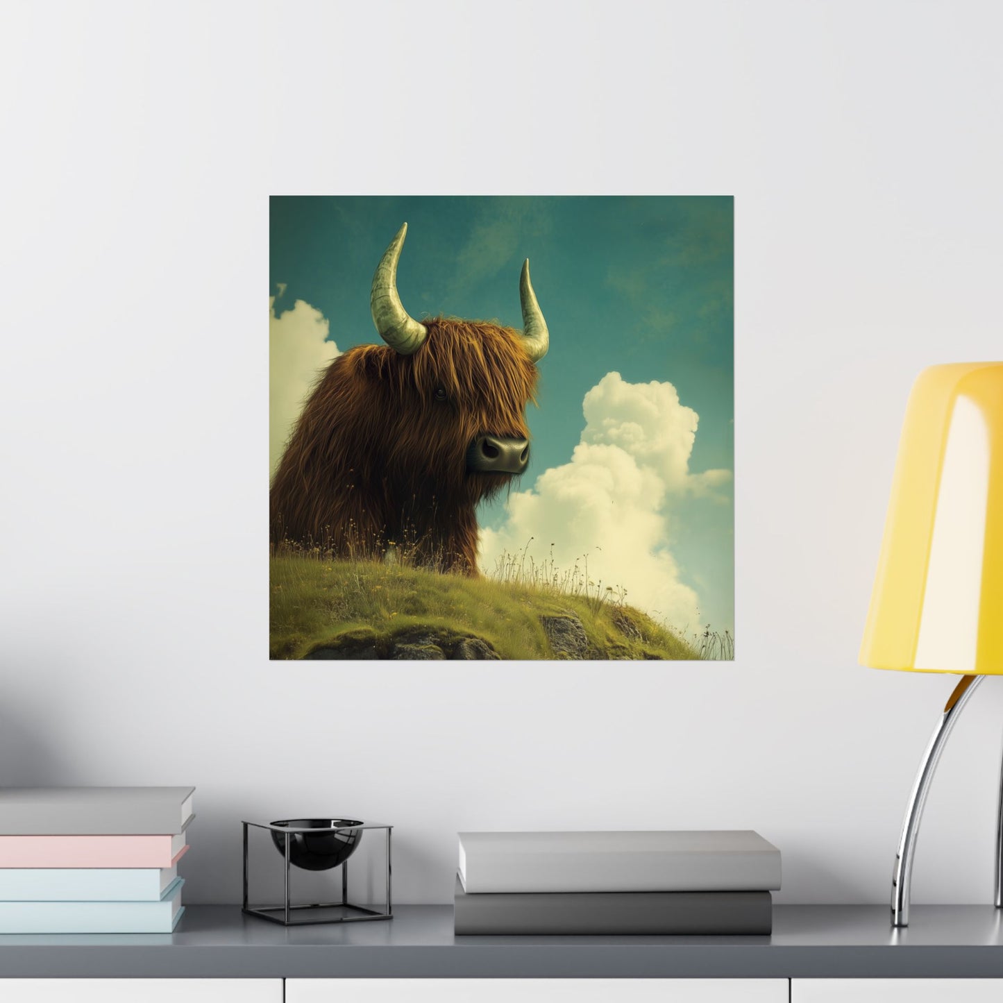 Highland Cow Whimsical Fine Art Print