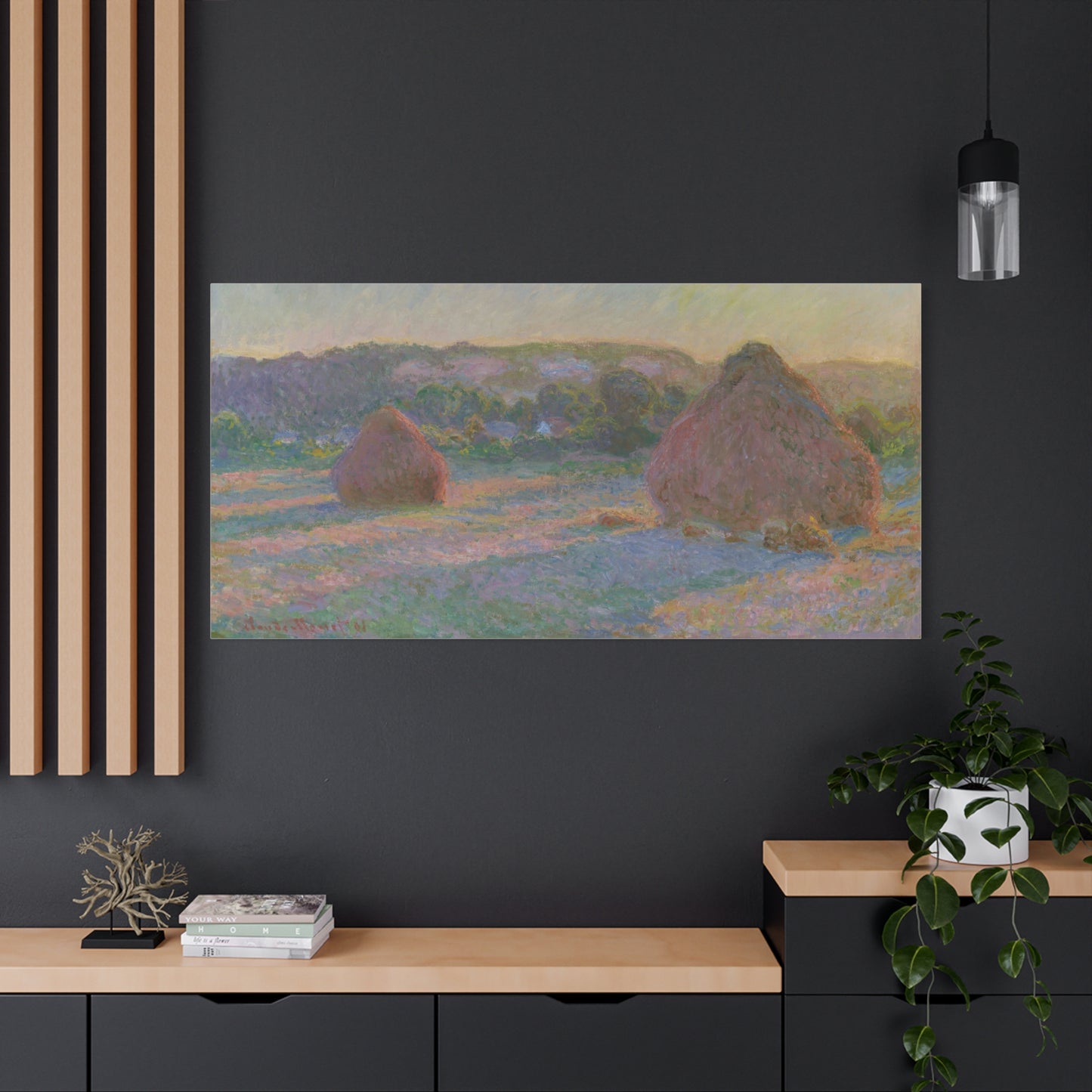 Claude Monet - Fields of Wheat Fine Art Canvas Print