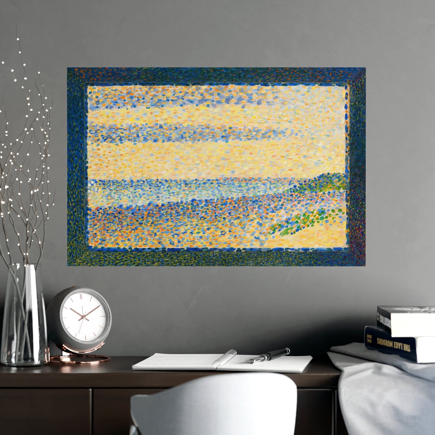 Seascape at Gravelines - Seurat Pointillist Fine Art Poster