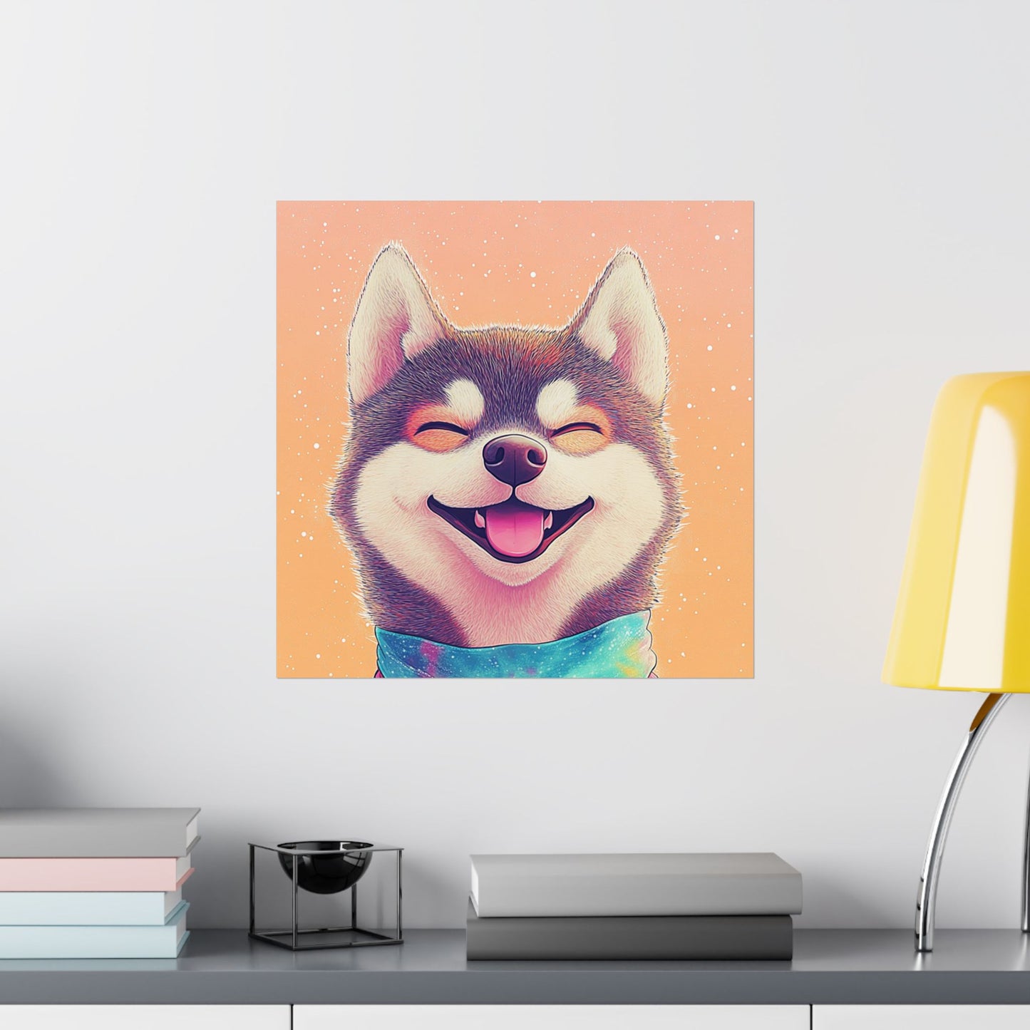 Shiba Inu So Happy - Matte Vertical Poster - Brighten Your Space with Joy - Love Dogs - Wall Art