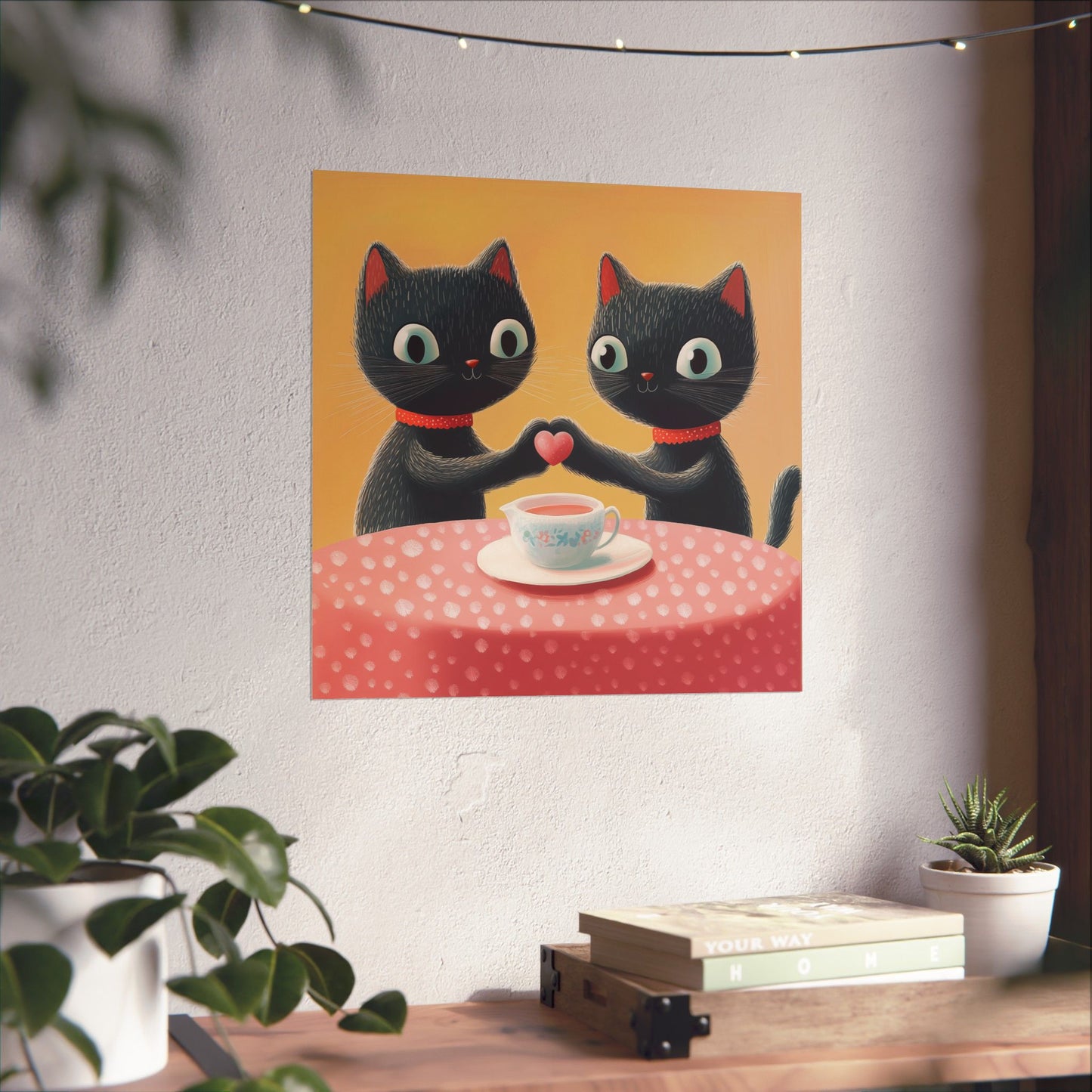 Cat Café - Loving Life - Matte Vertical Posters - Perfect Wall Art for Cat Lovers