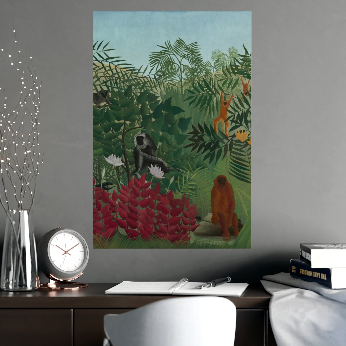 Tropical Forest with Monkeys - Rousseau Fine Art Poster