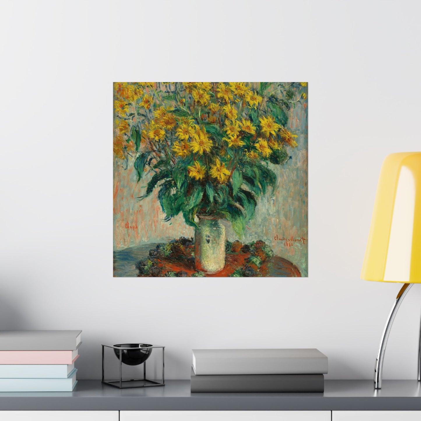 Claude Monet - Jerusalem Artichokes Painting - Fine Art Print - Vertical Poster - Floral Art Décor