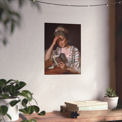 Classic Portrait - Fine Art Print - Matte Vertical Poster - Timeless Literary Woman - Art for Home Décor