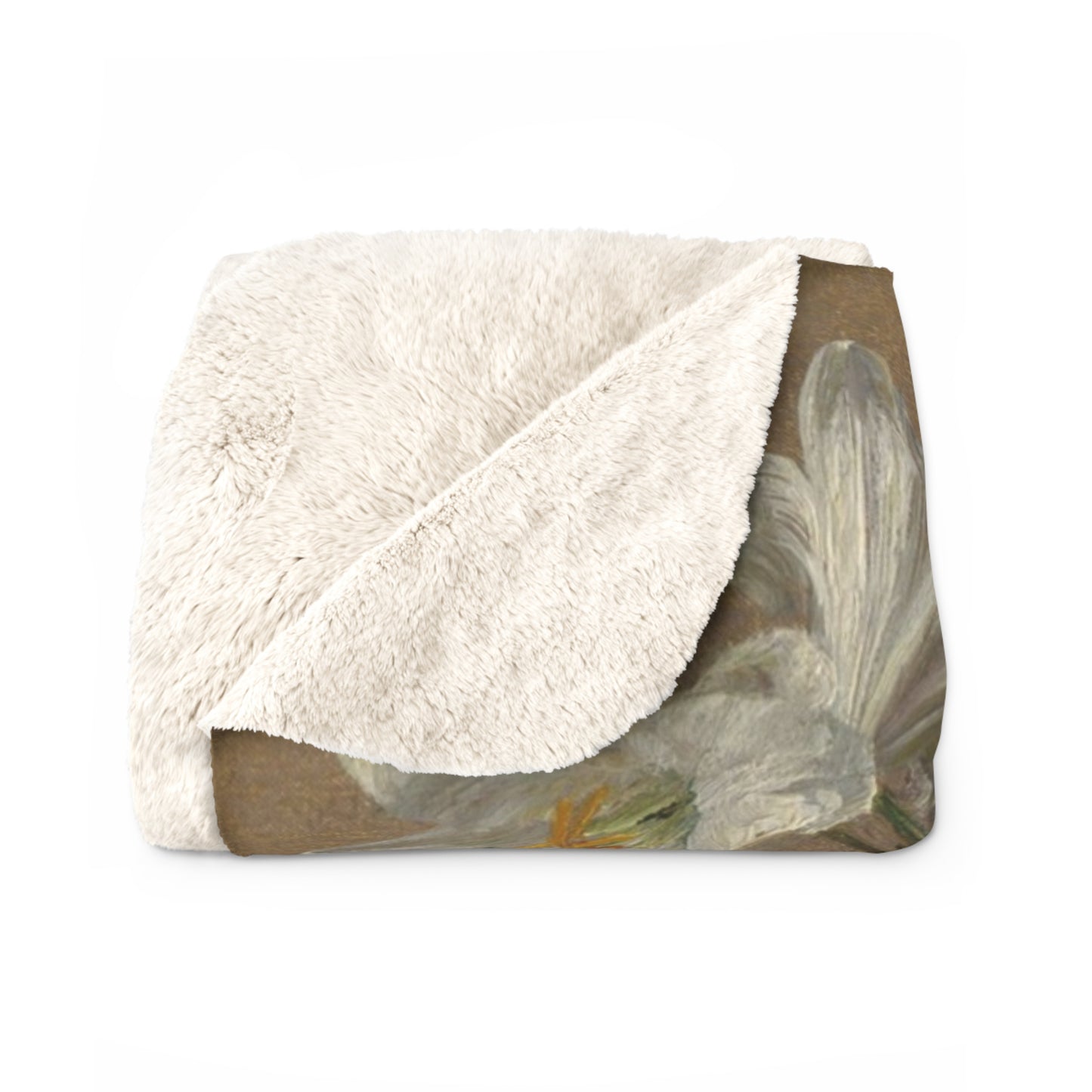 Henri Fantin-Latour : Roses and Lilies (1888) - Giclee Fine Art Print - Museum Collection Fine Art Throw Blanket