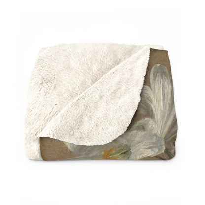 Henri Fantin-Latour : Roses and Lilies (1888) - Giclee Fine Art Print - Museum Collection Fine Art Throw Blanket