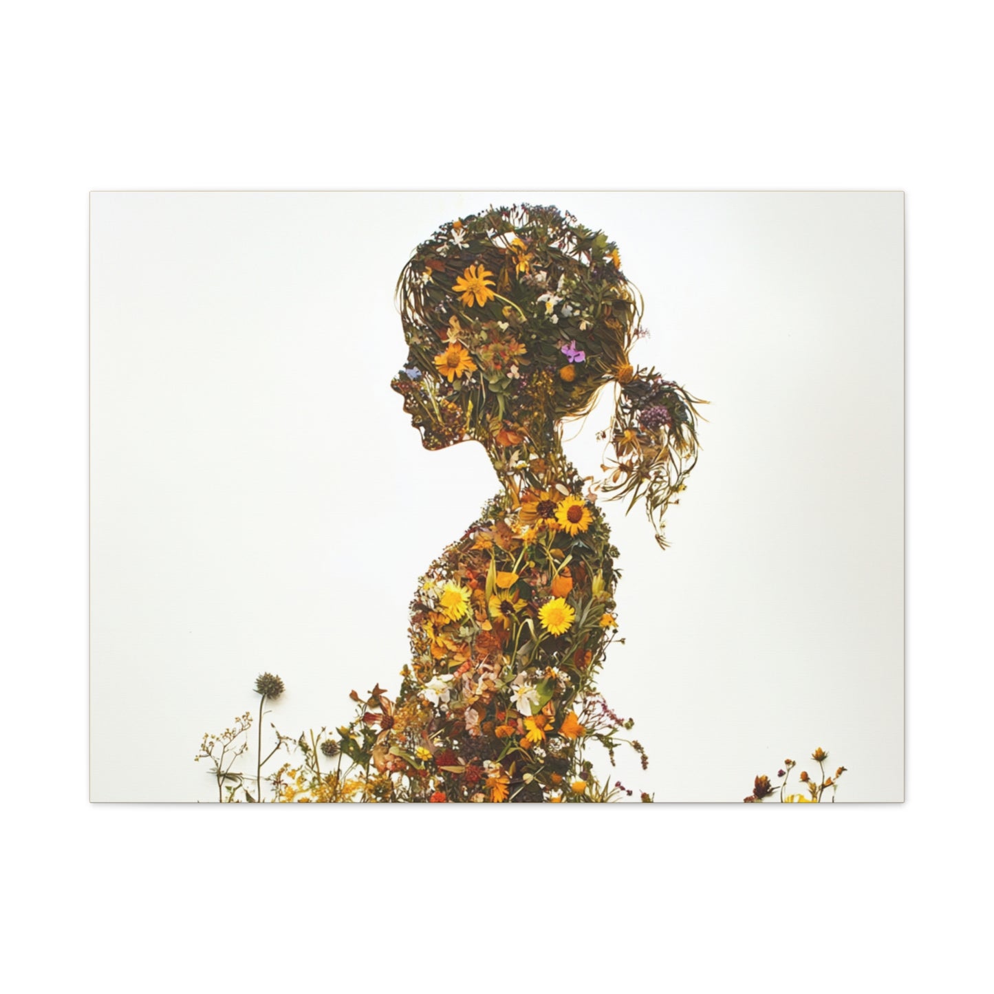 Summers Gone By - Wildflowers Fine Art Print on Canvas