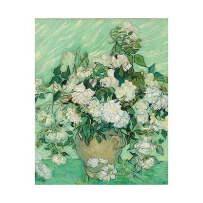 White Roses Painting - Fine Art Prints - Vintage Painting Prints - Elegant Floral - Matte Vertical Poster - White Roses Art Print