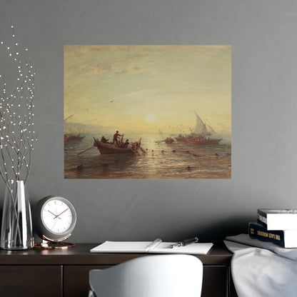 Tuna Fishing at Sunrise Marseilles - Maritime Fine Art Poster