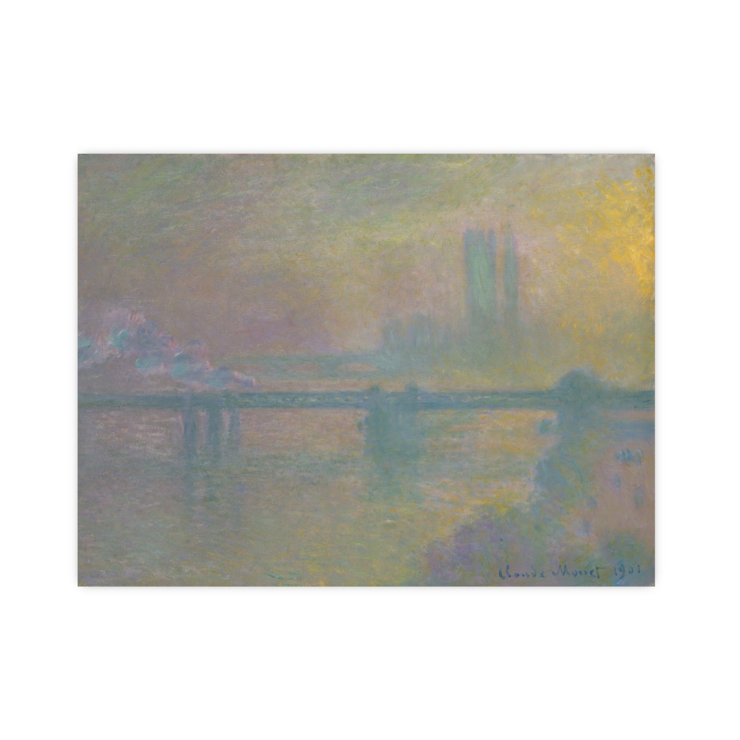 Charing Cross Bridge London - Monet Fine Art Poster