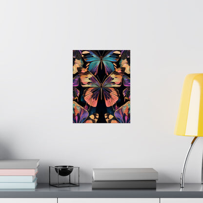 Vibrant Boho Butterflies Fine Art Pint - Matte Poster - Colorful Wall Art for Nature Lovers