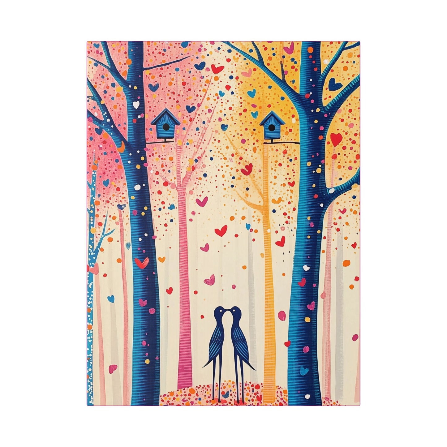 Little Love Birds - Delight in Nature Series - Fine Art Print on Canvas