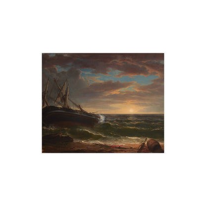 The Stranded Ship - Maritime Drama Fine Art Poster