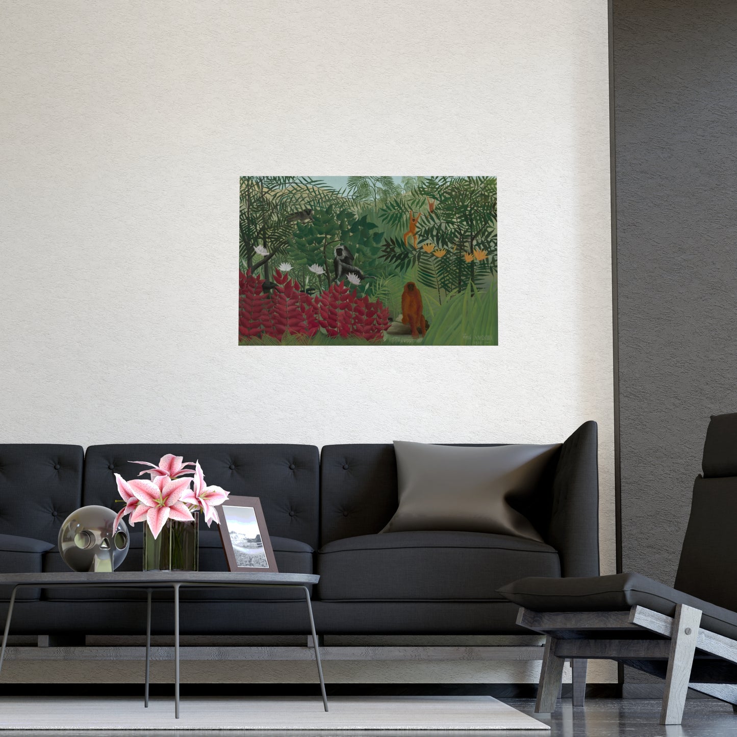 Tropical Forest with Monkeys - Rousseau Fine Art Poster