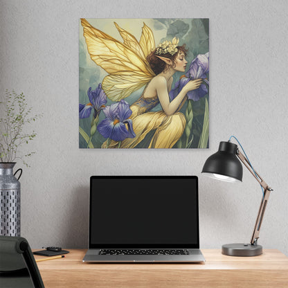 Iris You Were Here - Flowers & Fairies Collection - Fine Art Print on Canvas