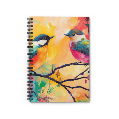 Love Birds in Paradise - Ruled Line Notebook - Zen Home & Office Collection