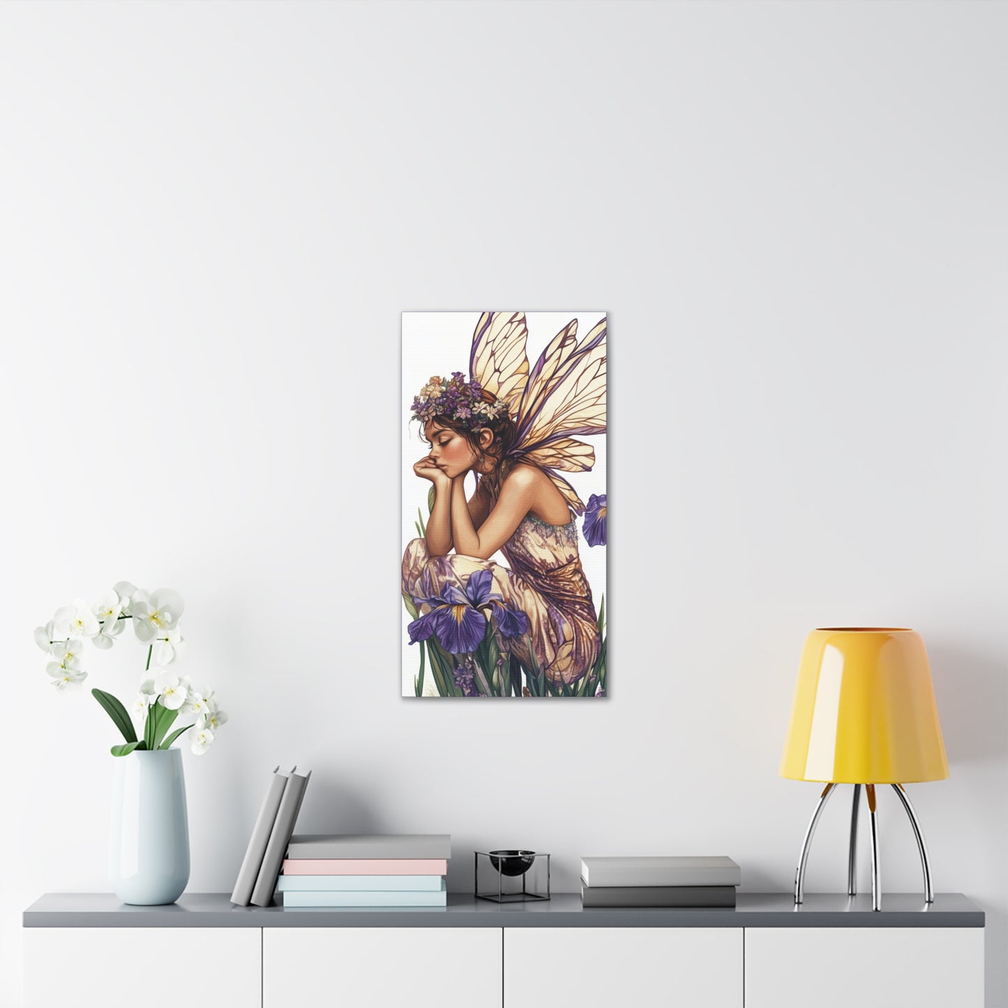 Iris You Were Here - Flowers & Fairies Collection - Fine Art Print on Canvas