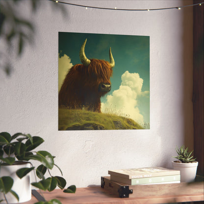 Highland Cow Whimsical Fine Art Print
