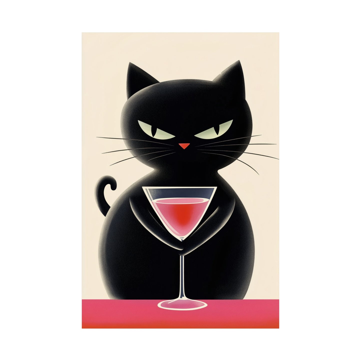 Yes, I'm Judging You - Cat Café Series - Black Cat Poster - Stylish Wall Art for Cat Lovers