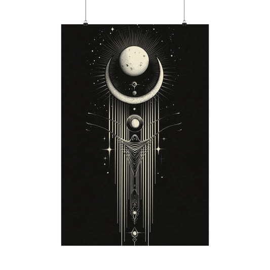 Guided by the Moon - Fine Art Print - Cosmic Poster - Celestial Wall Art - Astronomy Lovers - Space - Ethereal