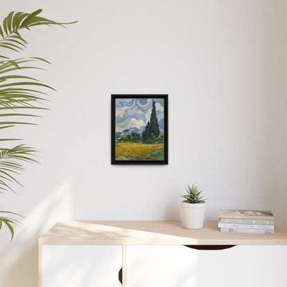 Van Gogh - Wheat Field with Cypresses - Museum Collection - Framed Canvas Print