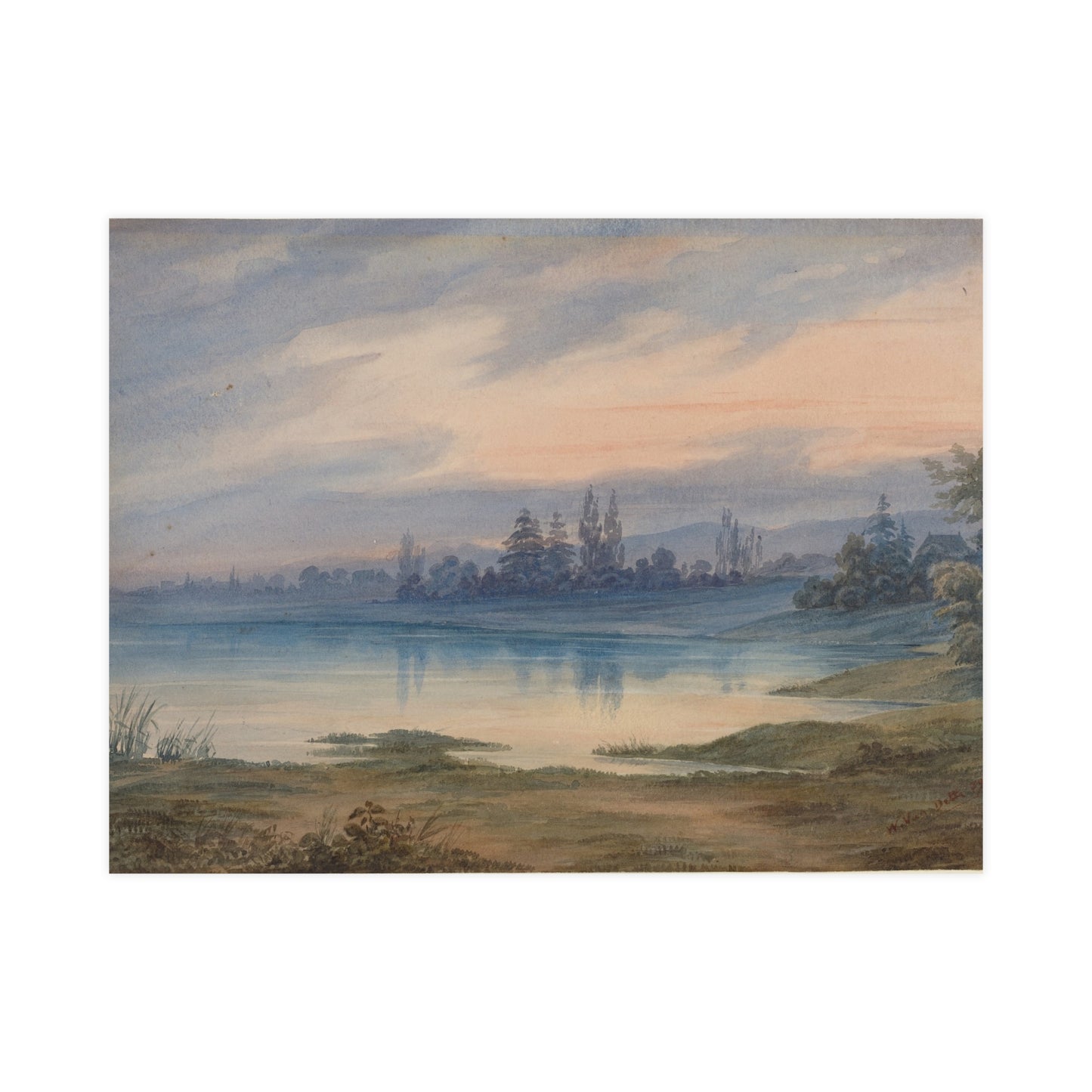 Landscape near Strasbourg - European Pastoral Fine Art Poster