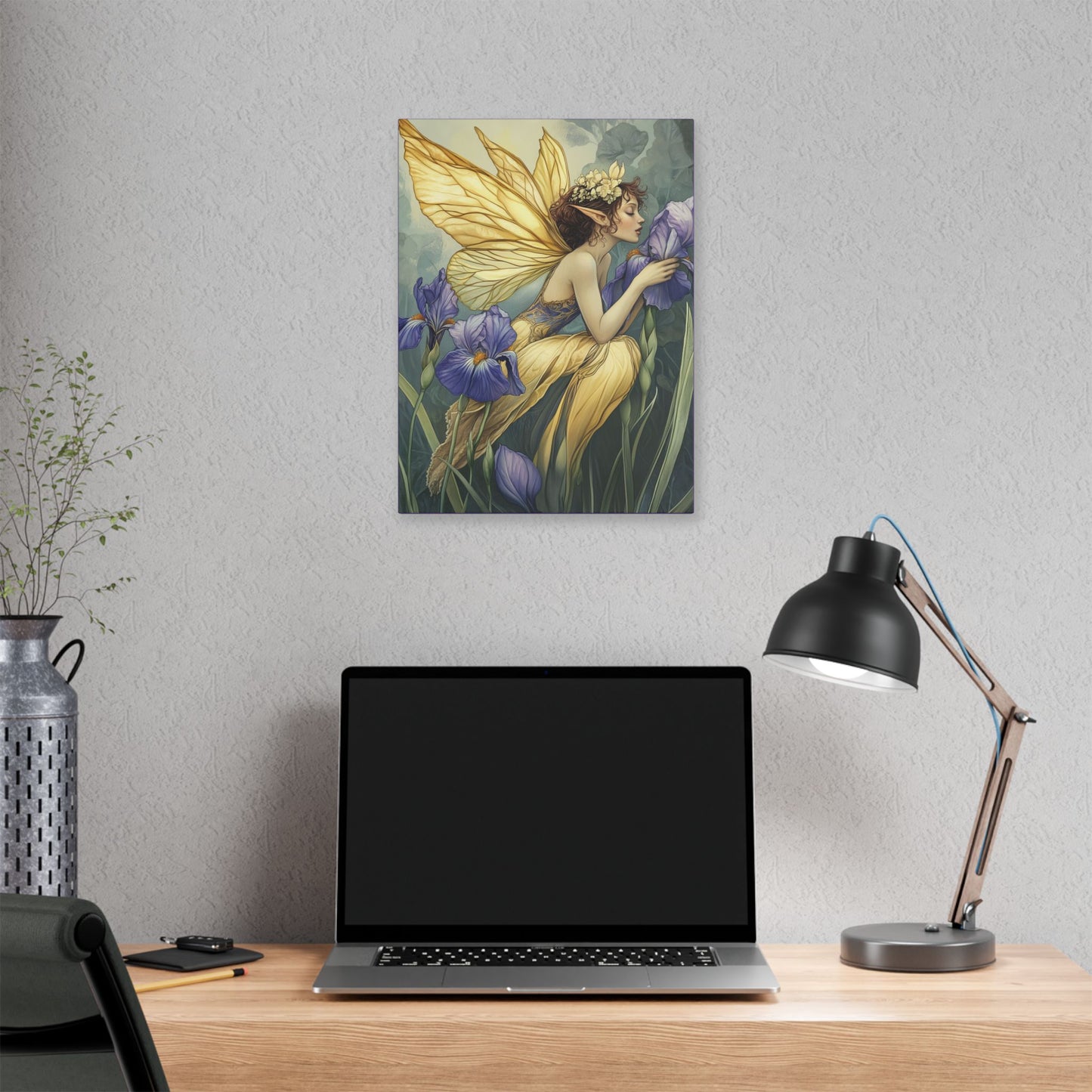 Iris You Were Here - Flowers & Fairies Collection - Fine Art Print on Canvas