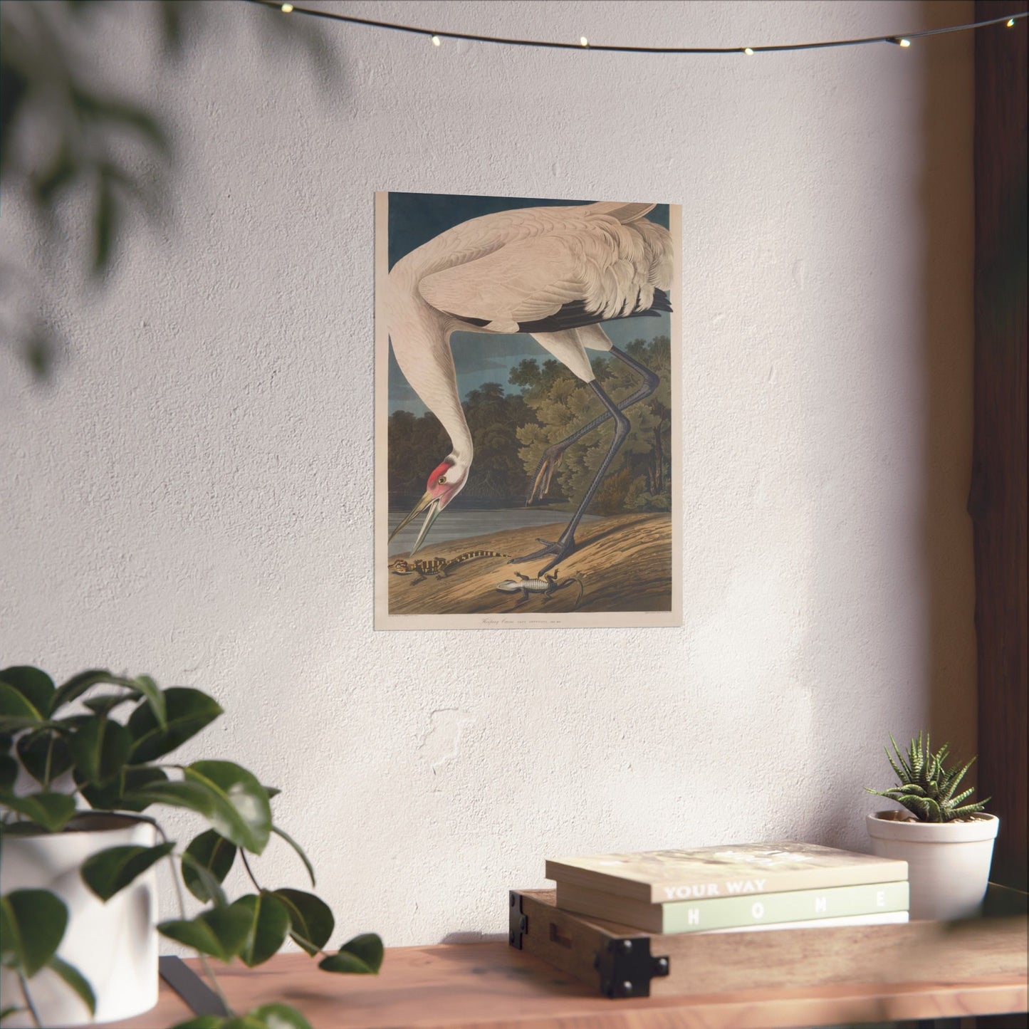 Crane in the Glades - Vintage Fine Art Print - Art Print - Poster for Nature Lovers & Birdwatchers