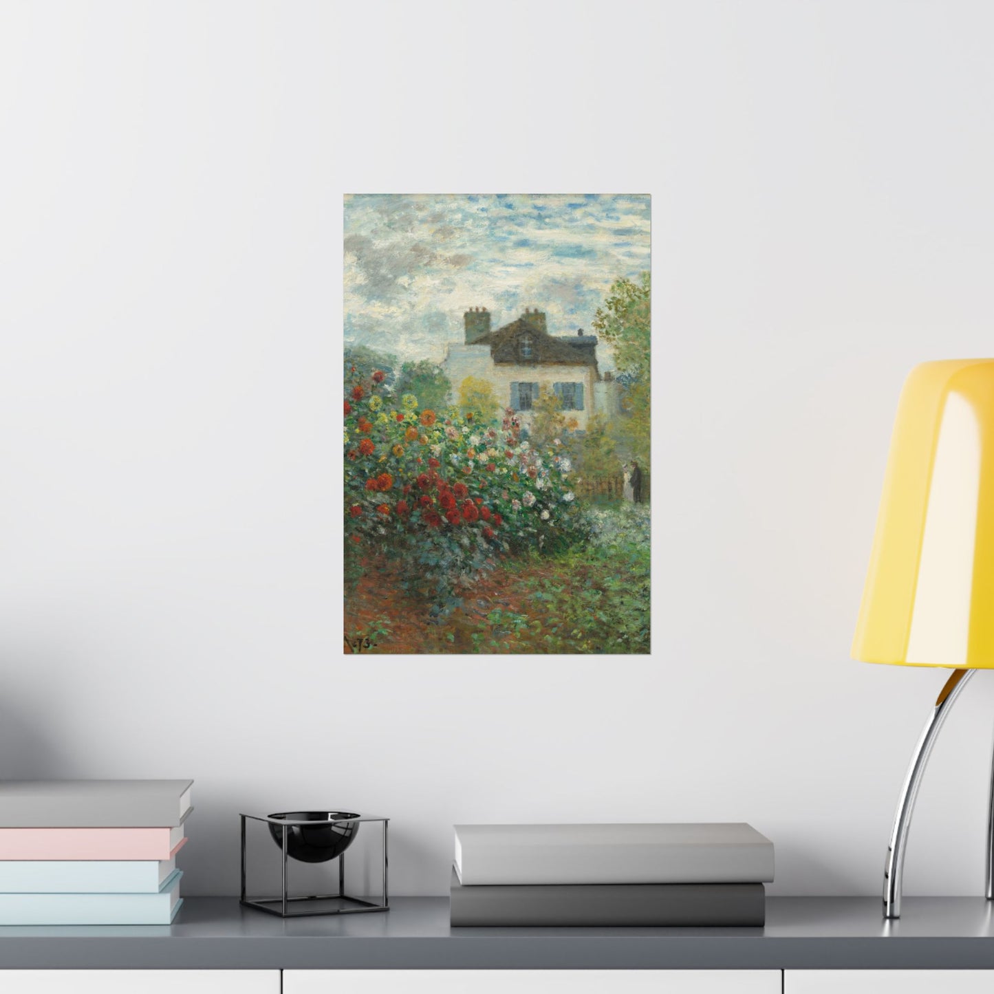 Monet - Artist's Garden at Argenteuil Fine Art Print
