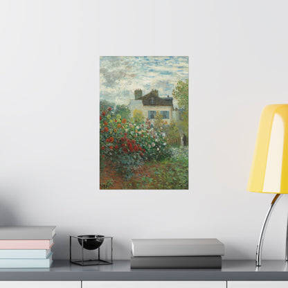 Monet - Artist's Garden at Argenteuil Fine Art Print