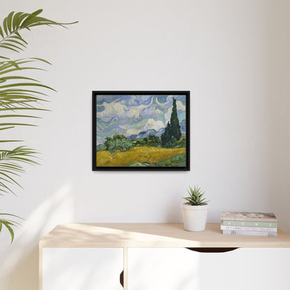 Van Gogh - Wheat Field with Cypresses - Museum Collection - Framed Canvas Print