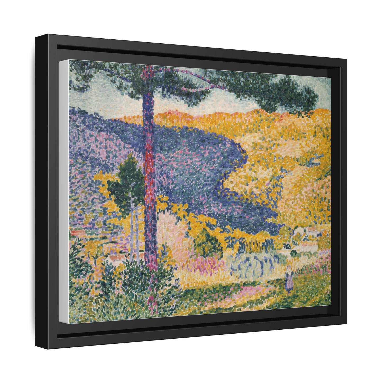 Valley with Fir Shade on the Mountain - Museum Collection - Framed Canvas Print