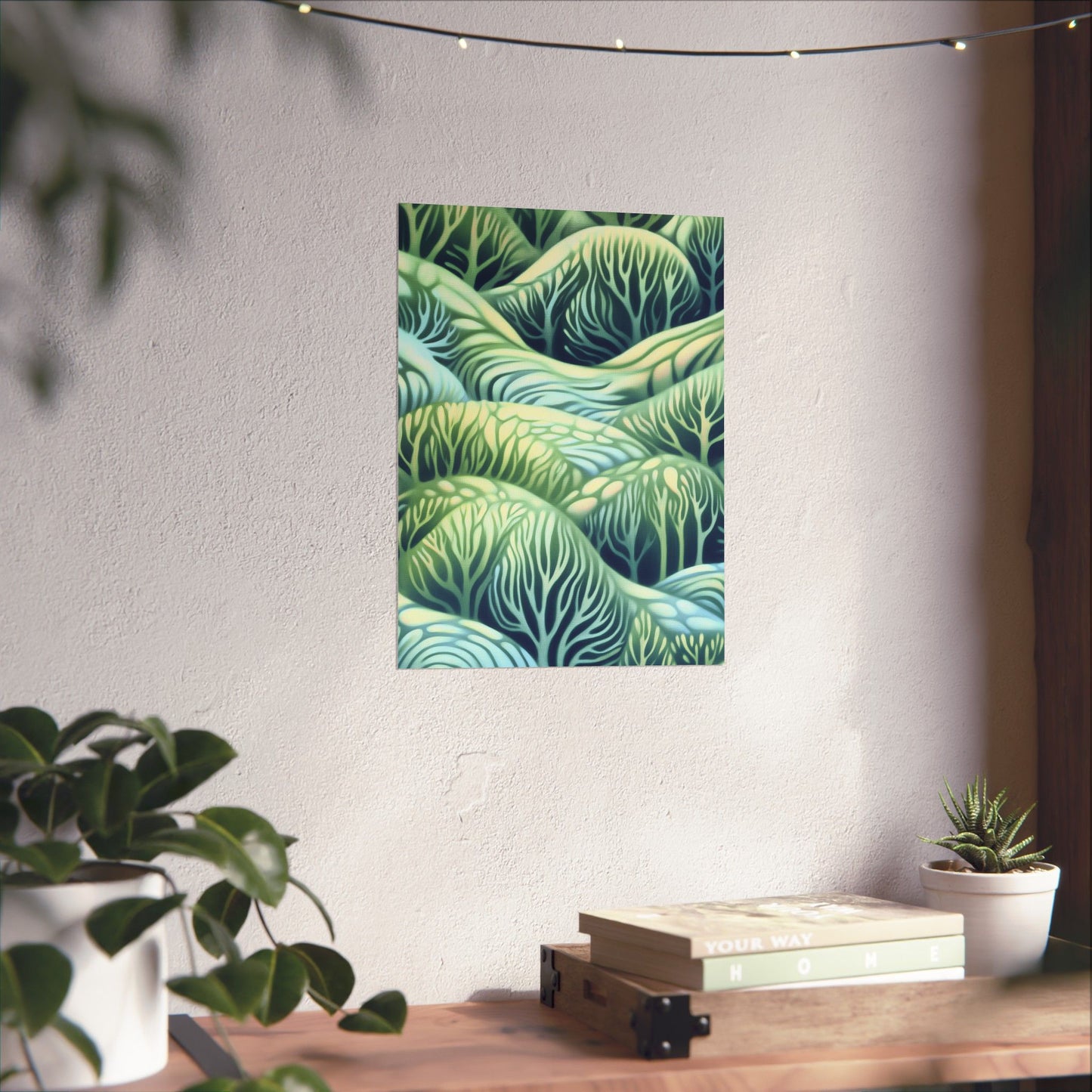 Serene Nature Matte Vertical Poster - Tranquil Forest Design for Home Decor