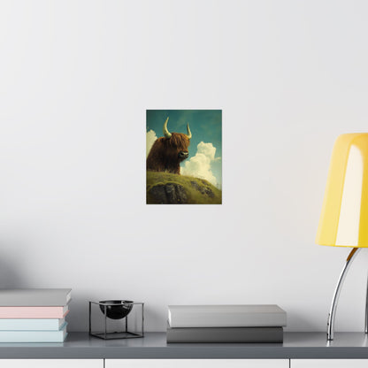 Highland Cow Whimsical Fine Art Print