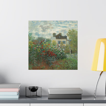Monet - Artist's Garden at Argenteuil Fine Art Print