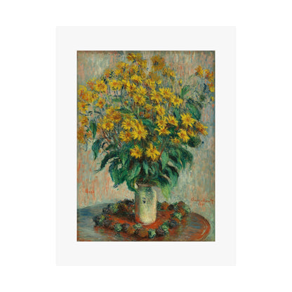 Claude Monet - Jerusalem Artichokes Painting - Fine Art Print - Vertical Poster - Floral Art Décor