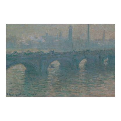 Waterloo Bridge Gray Weather - Monet Fine Art Poster