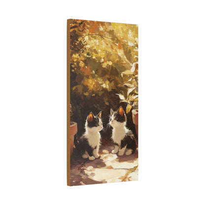 Kittens Conspire  - Garden Friends Series - Fine Art Print on Canvas