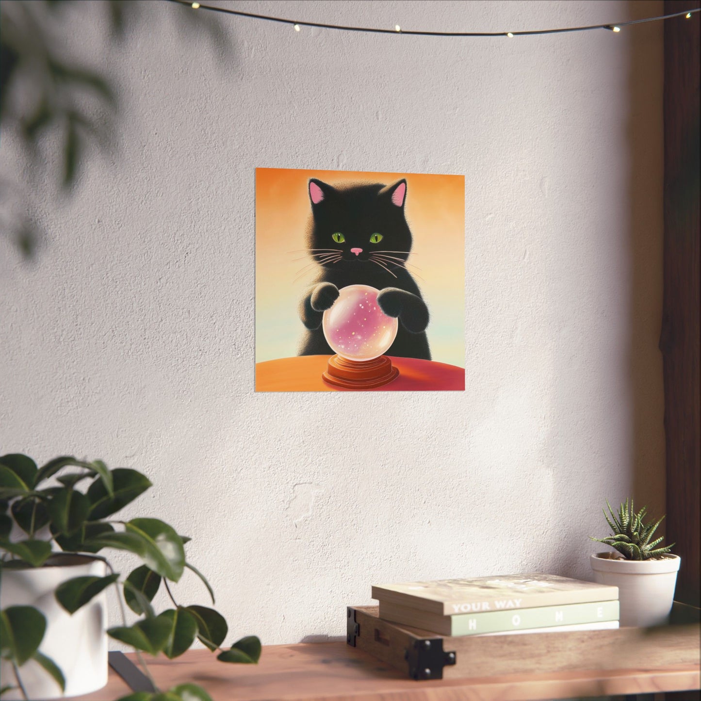 Fortune Telling Cat - Fine Art Print - Whimsical Animals - Posters - Art for Cat Lovers - Wall Art