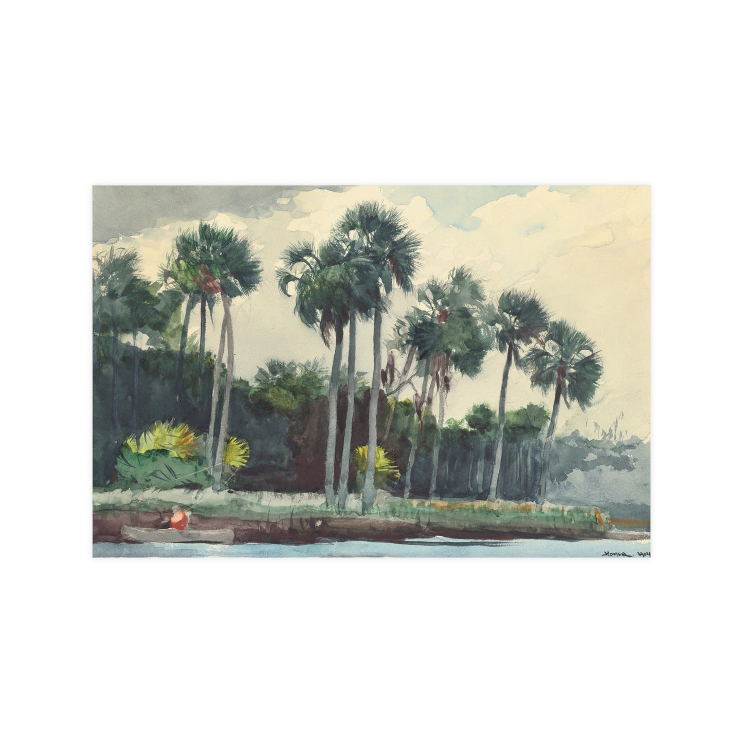 Red Shirt Homosassa Florida - Winslow Homer Fine Art Poster