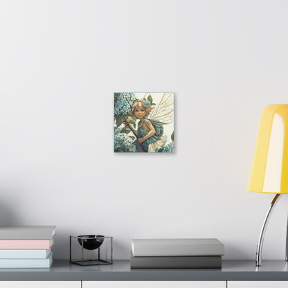 Blue Hydrangea - Flowers & Fairies Collection - Fine Art Print on Canvas