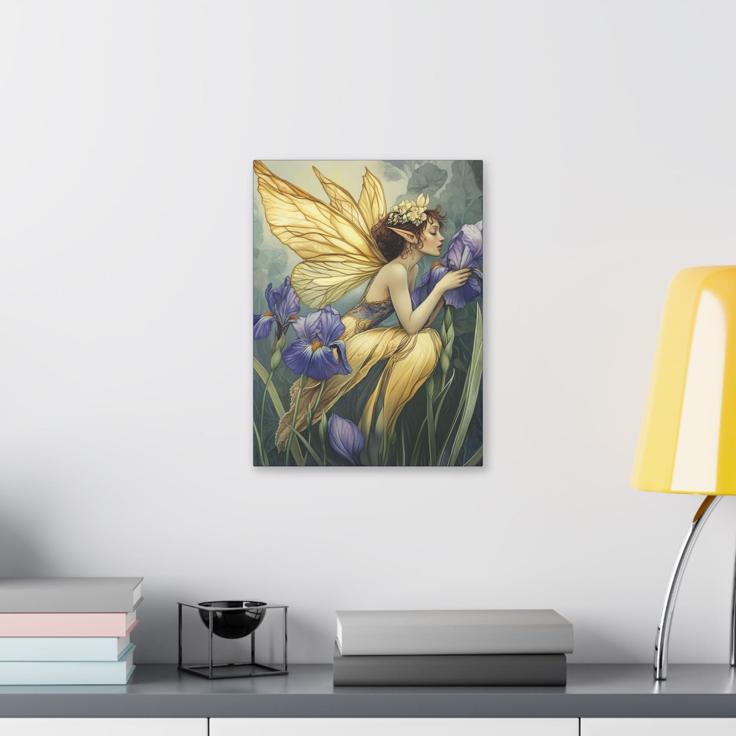 Iris You Were Here - Flowers & Fairies Collection - Fine Art Print on Canvas