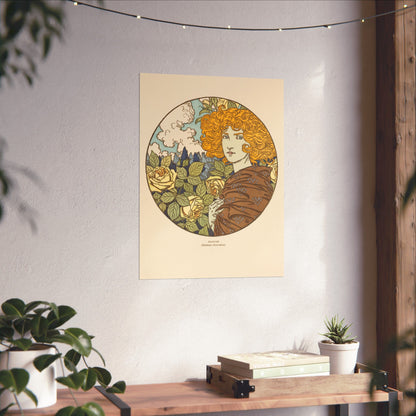 Jealousy - Classic Art - Fine Art Print - Vintage Floral Art Print - Matte Vertical Poster - Art Noveau Posters