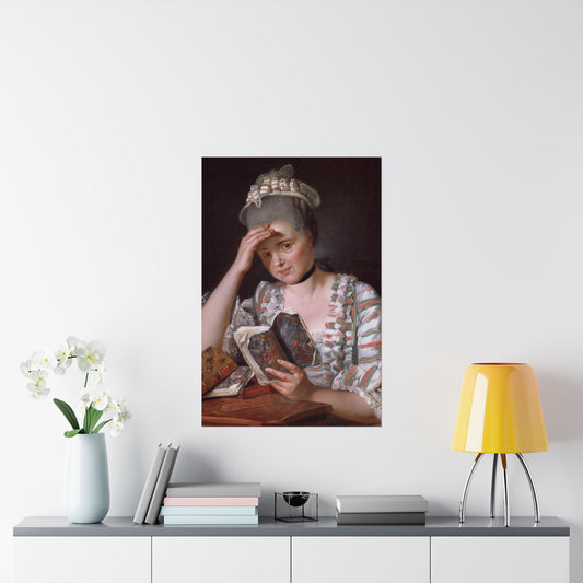 Classic Portrait - Fine Art Print - Matte Vertical Poster - Timeless Literary Woman - Art for Home Décor
