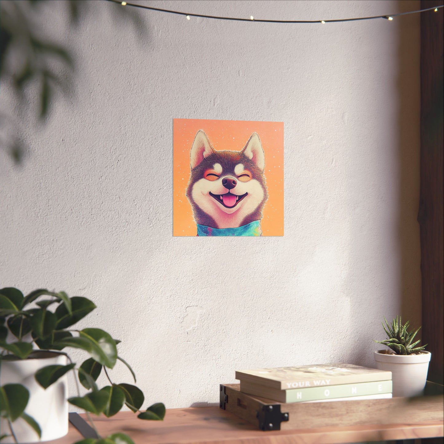 Shiba Inu So Happy - Matte Vertical Poster - Brighten Your Space with Joy - Love Dogs - Wall Art