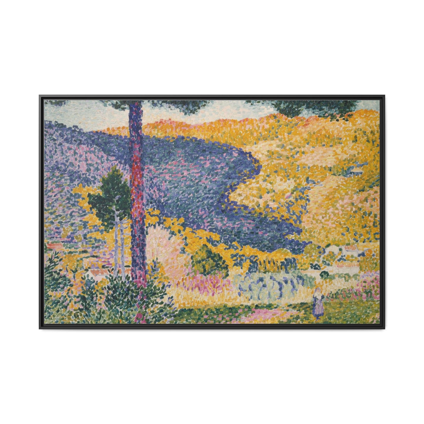 Valley with Fir Shade on the Mountain - Museum Collection - Framed Canvas Print