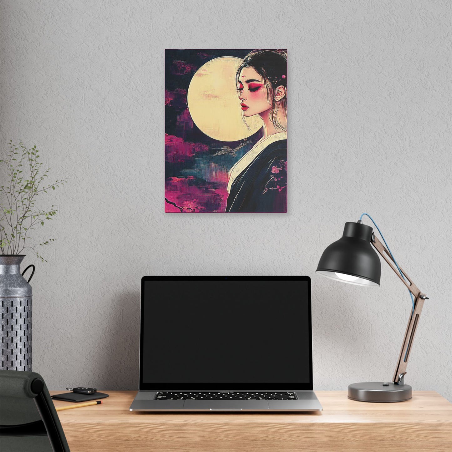 Magenta Moon - Fine Art Print on Canvas