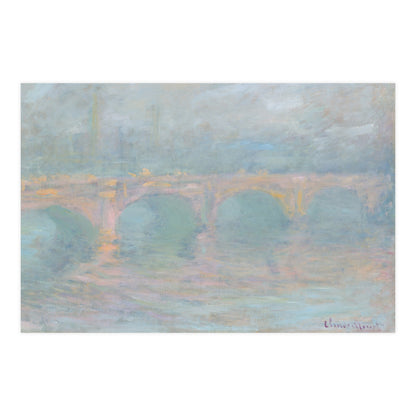 Waterloo Bridge London at Sunset - Monet Fine Art Poster