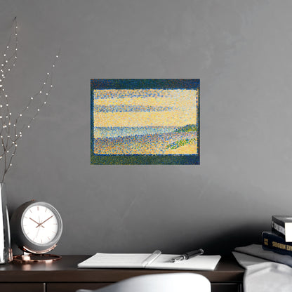 Seascape at Gravelines - Seurat Pointillist Fine Art Poster